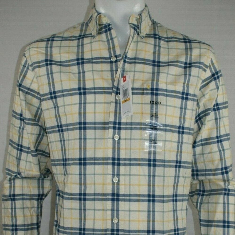 Oxford Check Button-Down Collar Shirt Vanilla Ice